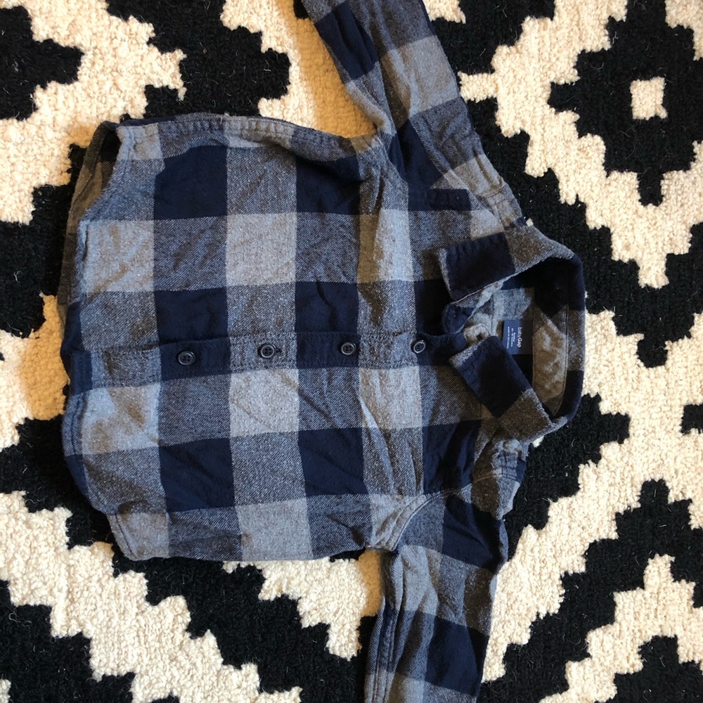 Baby Gap plaid flannel button up